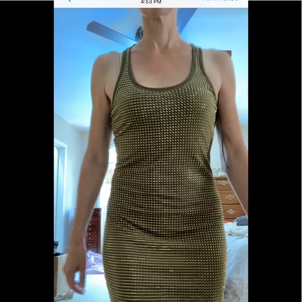 Jennifer Lopez Sparkly Army Green Dress